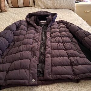 Calvin Klein Women's Quilted Jacket in Dark Purple